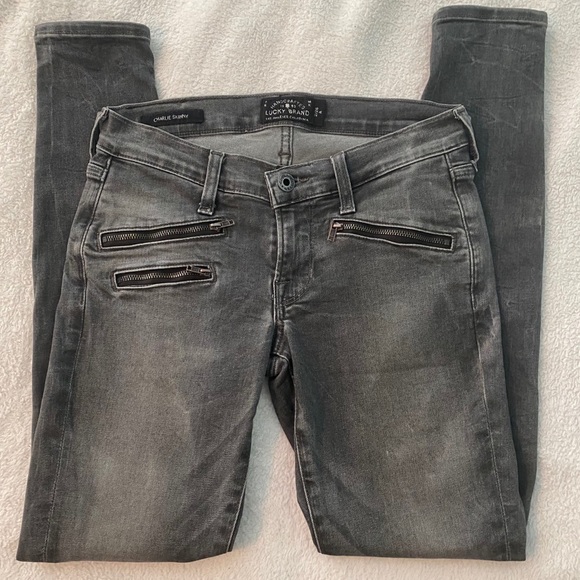 Lucky Brand Denim - Lucky Brand Black Wash Triple Zipper Jeans